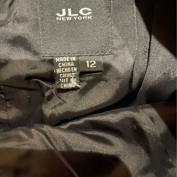 JLC Black Leather Pants Womens 12 Straight Fit Biker Moto Edgy Rebel Bikercore - Picture 5 of 9